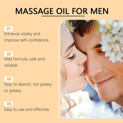 North Moon Men’s Massage Oil – Lightweight Hydrating Body Care Oil for Daily Use (10ml)