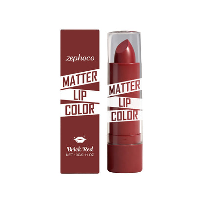 Zephoco Matter Lip Color – Smooth Matte Finish for Defined, Comfortable Lips
