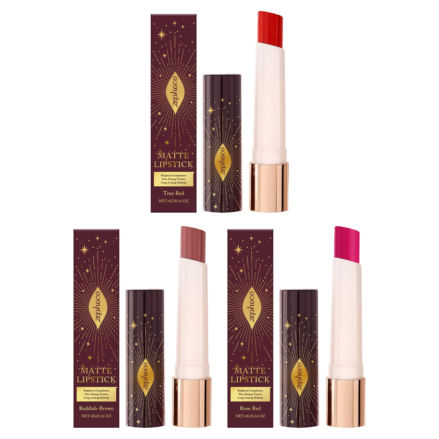 Rouge à lèvres mat Zephoco – Couleur mate douce longue tenue