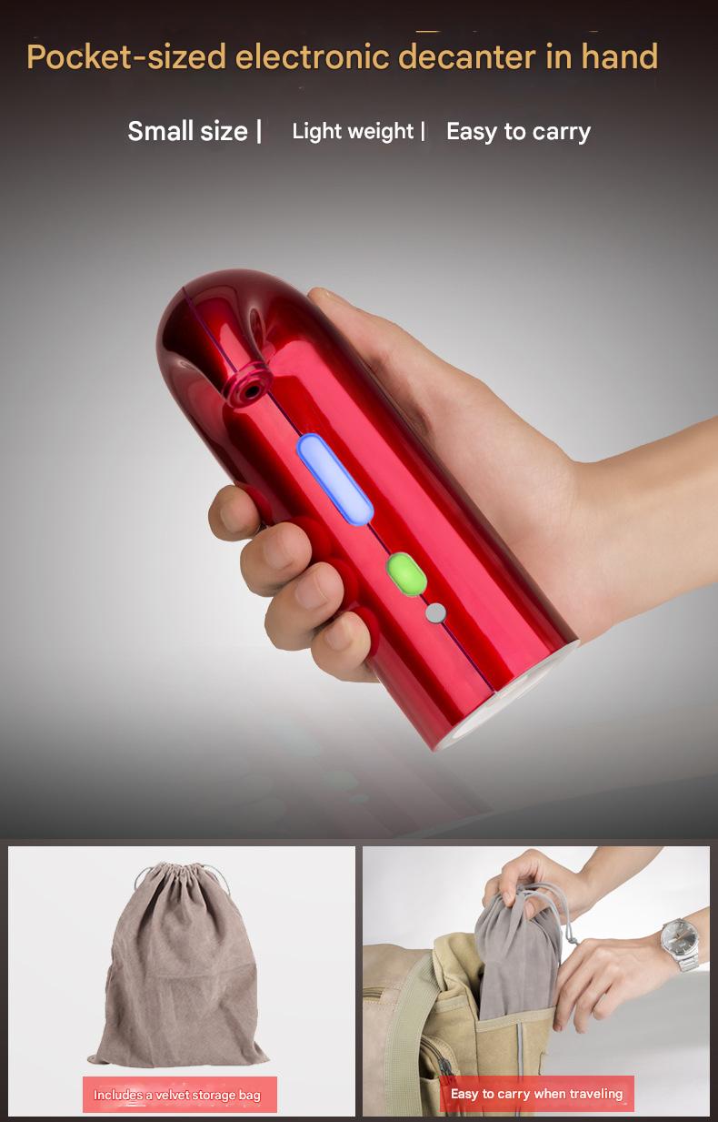 Electric Wine Aerator & Pourer – USB Rechargeable Automatic Wine Decanter