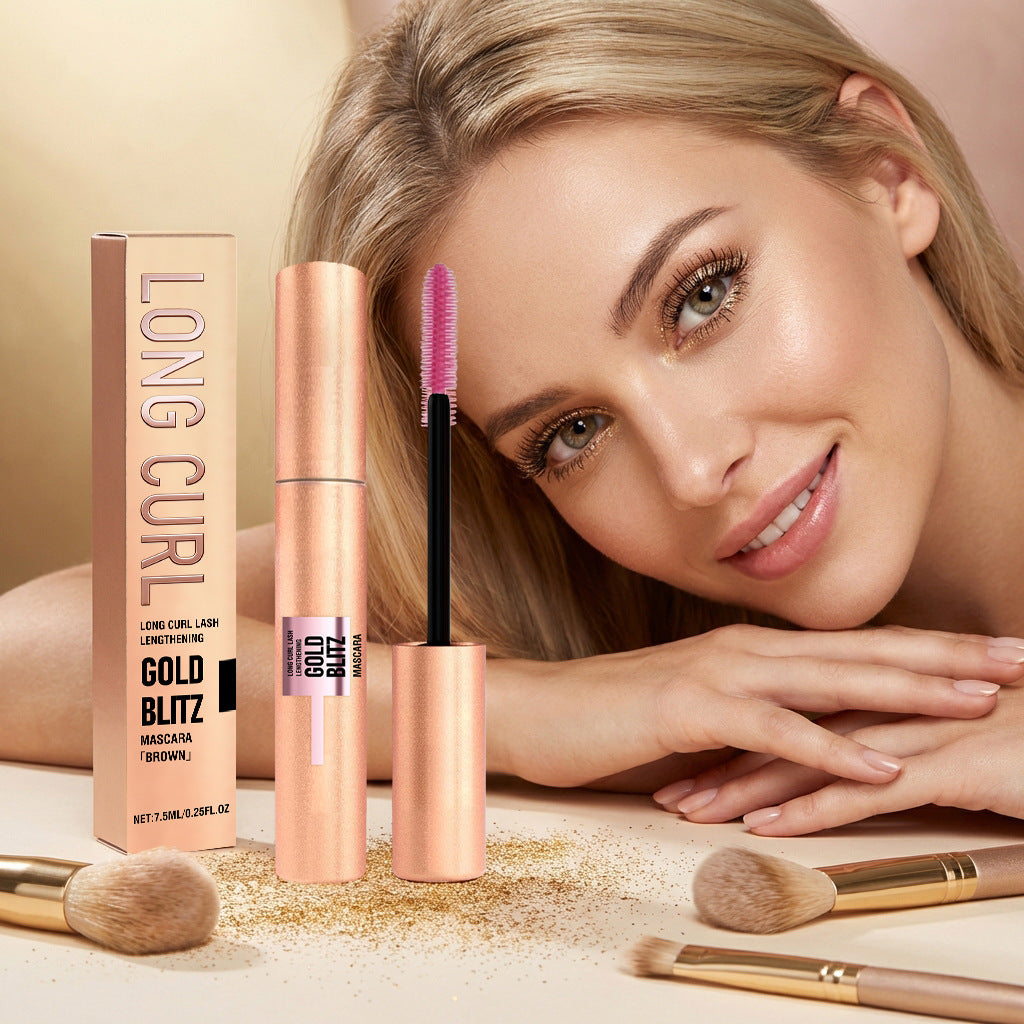 Zephoco Gold Blitz Lightweight Mascara – Buildable Lash Definition & Shimmer Finish