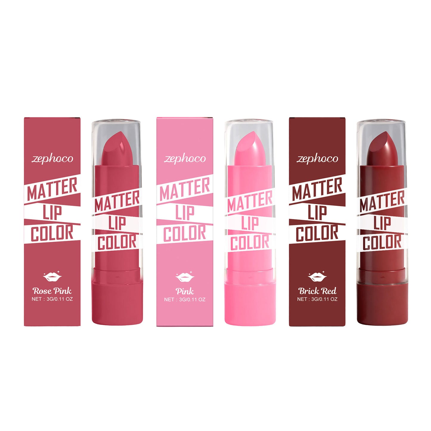 Zephoco Matter Lip Color – Smooth Matte Finish for Defined, Comfortable Lips