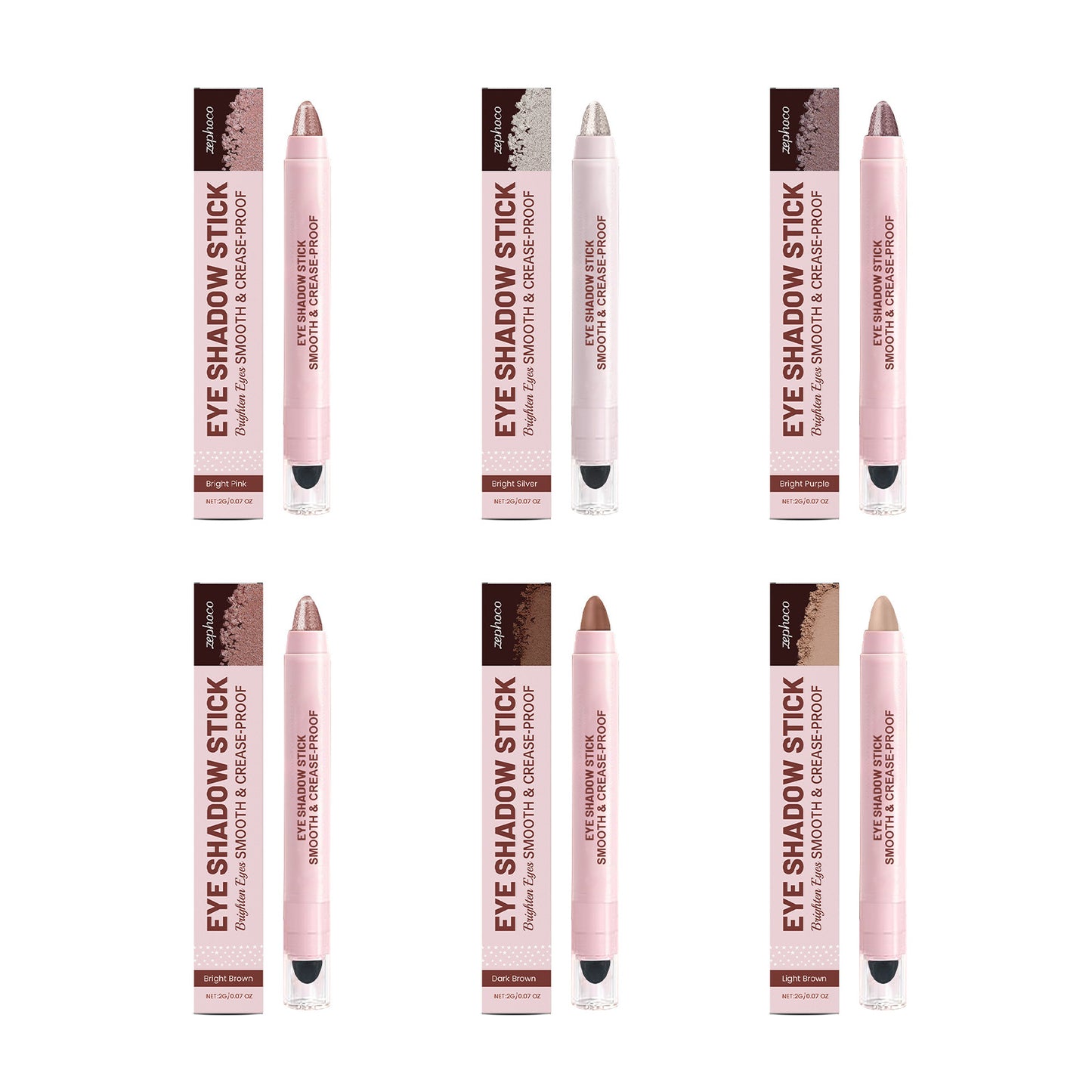 Sombra de ojos en barra multiusos Zephoco: fórmula de mezcla suave, duradera y que no se corre.