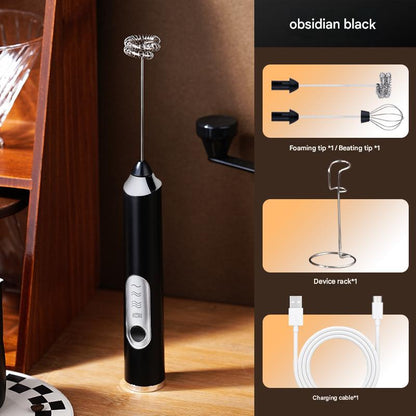 Rechargeable Handheld Milk Frother – Electric Coffee Foamer & Egg Beater for Home Use
