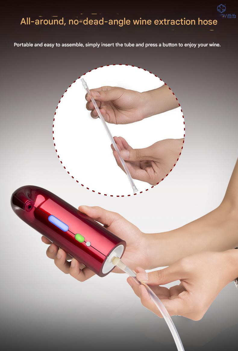 Electric Wine Aerator & Pourer – USB Rechargeable Automatic Wine Decanter