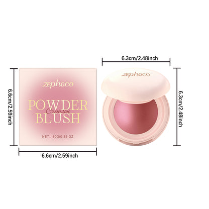 Zephoco Soft Luminous Powder Blush – Lightweight, Blendable Cheek Color