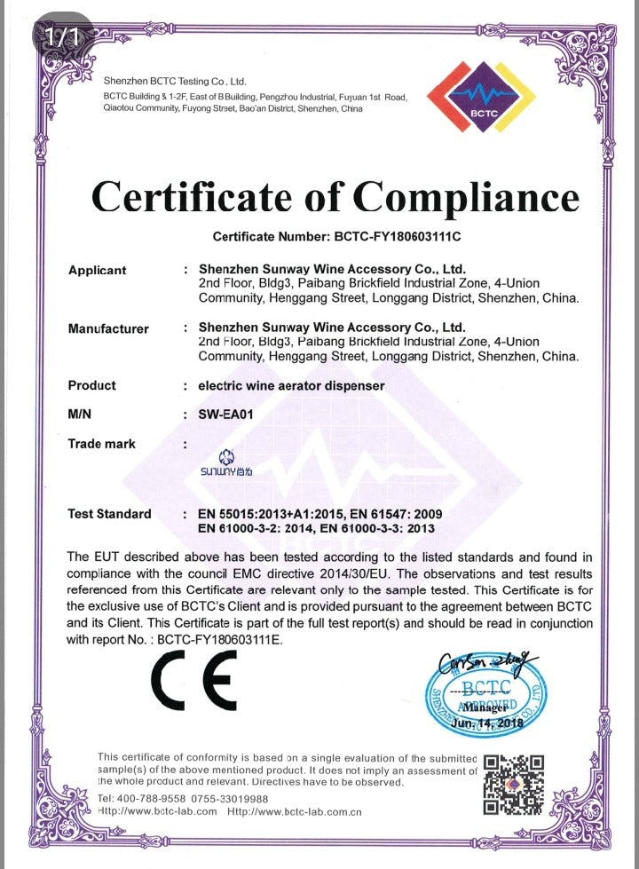 Electric Wine Aerator & Pourer – USB Rechargeable Automatic Wine Decanter