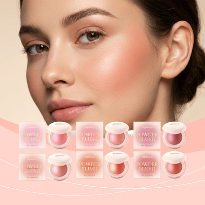 Zephoco Soft Luminous Powder Blush – Lightweight, Blendable Cheek Color