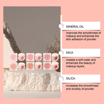 Zephoco Soft Luminous Powder Blush – Lightweight, Blendable Cheek Color