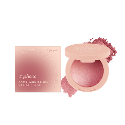 Zephoco Soft Luminous Blush: rubor en polvo ligero y brillante con acabado de brillo natural