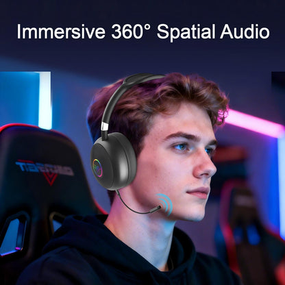 Casque de jeu sans fil LK51 avec éclairage RGB – Casque Bluetooth supra-auriculaire