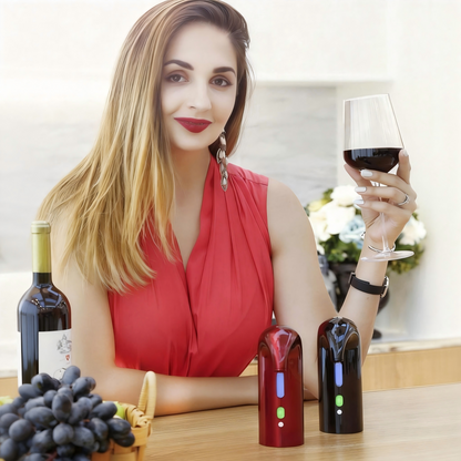 Electric Wine Aerator & Pourer – USB Rechargeable Automatic Wine Decanter