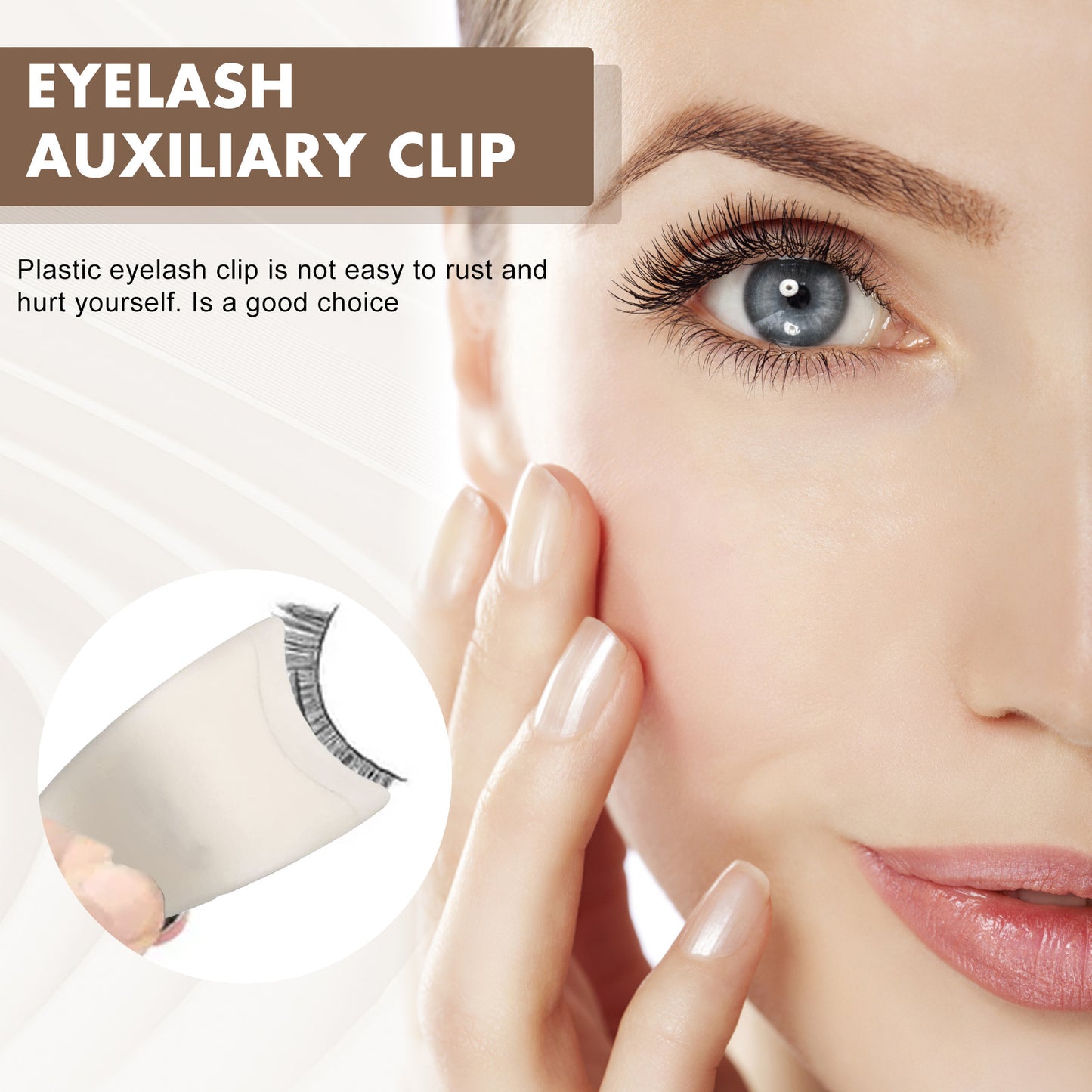 Aplicador de pestañas EELHOE: herramienta segura y práctica para principiantes que permite una aplicación precisa y sin esfuerzo.