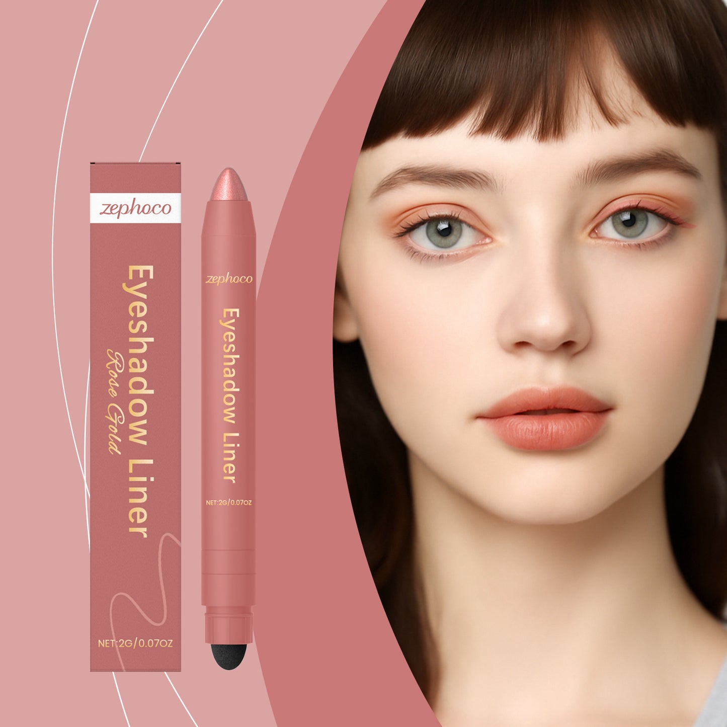 Delineador de ojos Zeyhoco de doble punta: suave, duradero y resistente a las manchas