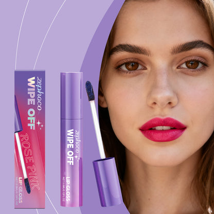 Zephoco Wipe Off Lip Gloss – Long-Lasting Color with a Lightweight Finish