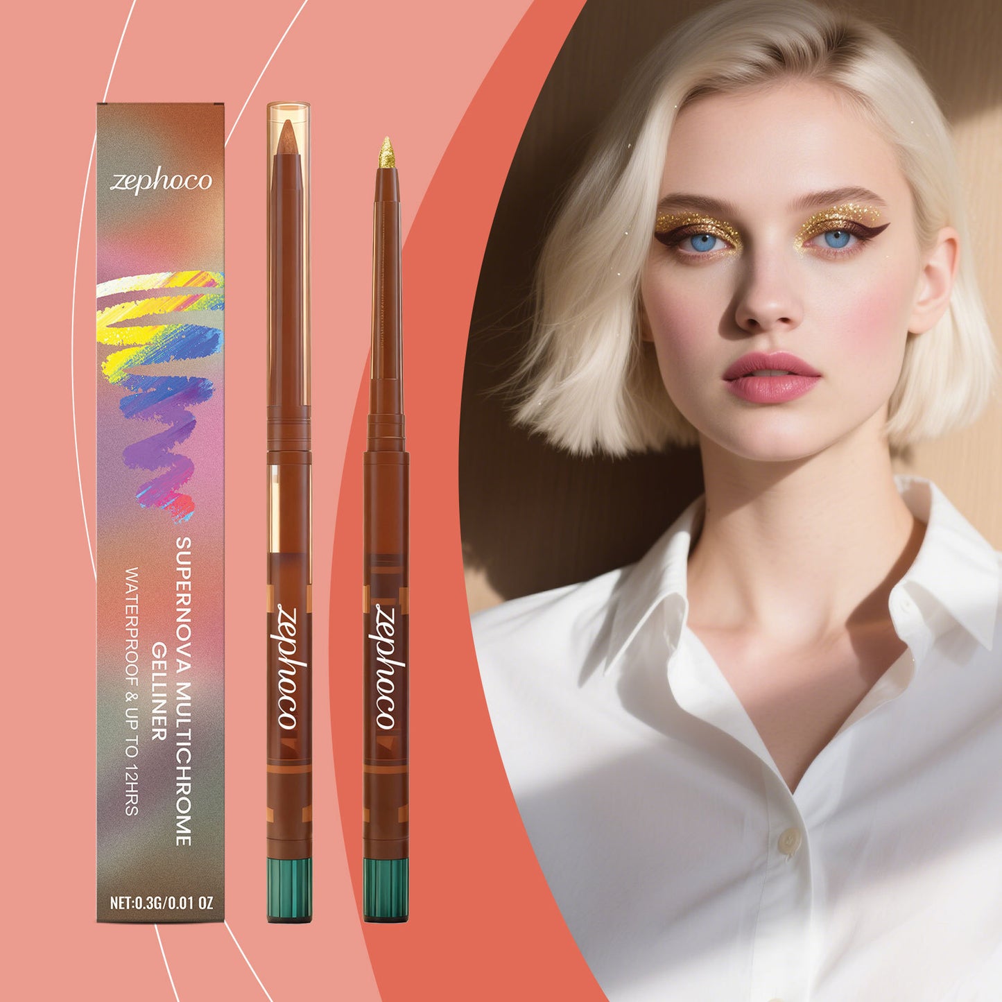 Zephoco Supernova Gel Eyeliner Multichrome – Stylo eyeliner à couleur changeante