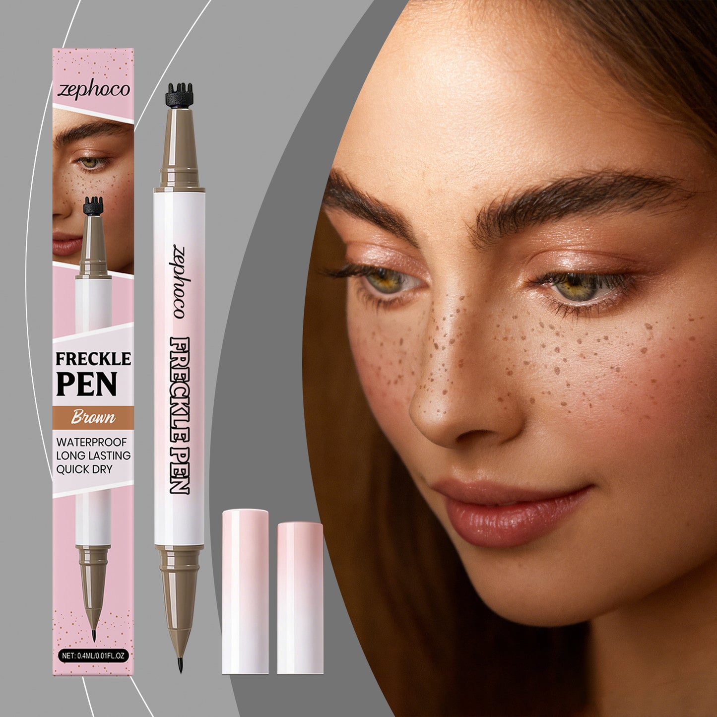 Zephoco Freckle Makeup Pen – Natural-Looking Waterproof Long-Lasting Freckle Effect for Face
