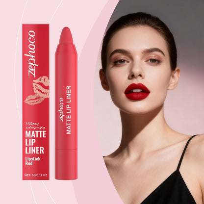 Zephoco Matte Lip Liner – Long-Wear Lipstick Pencil for Defined Lips