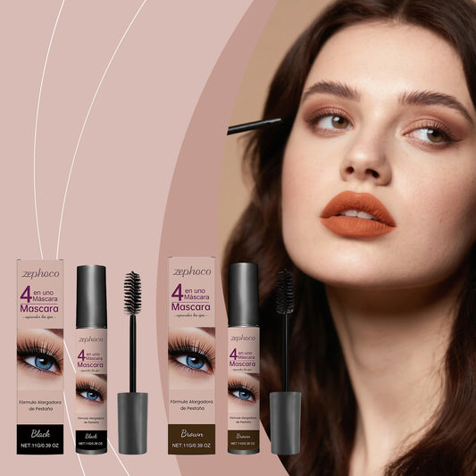 Zephoco 4-in-1 Lengthening & Volumizing Mascara (Black / Brown)