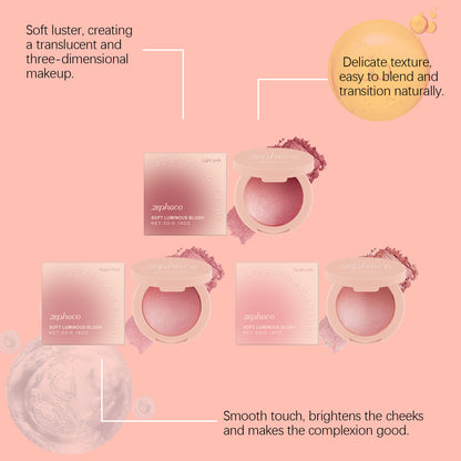 Zephoco Soft Luminous Blush: rubor en polvo ligero y brillante con acabado de brillo natural