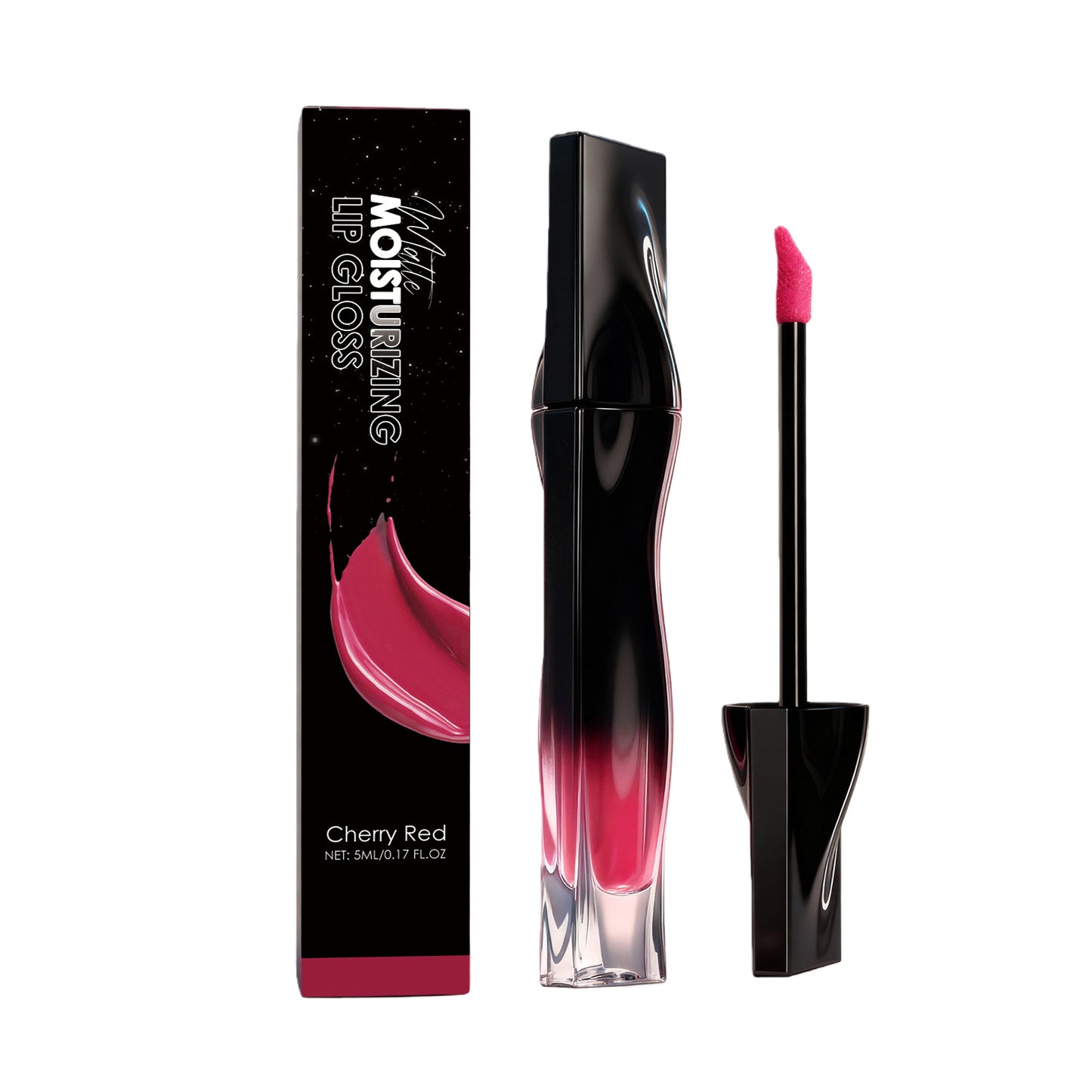 Zephoco Matte Moisturizing Lip Gloss – Soft Matte Lip Color with Precision Brush