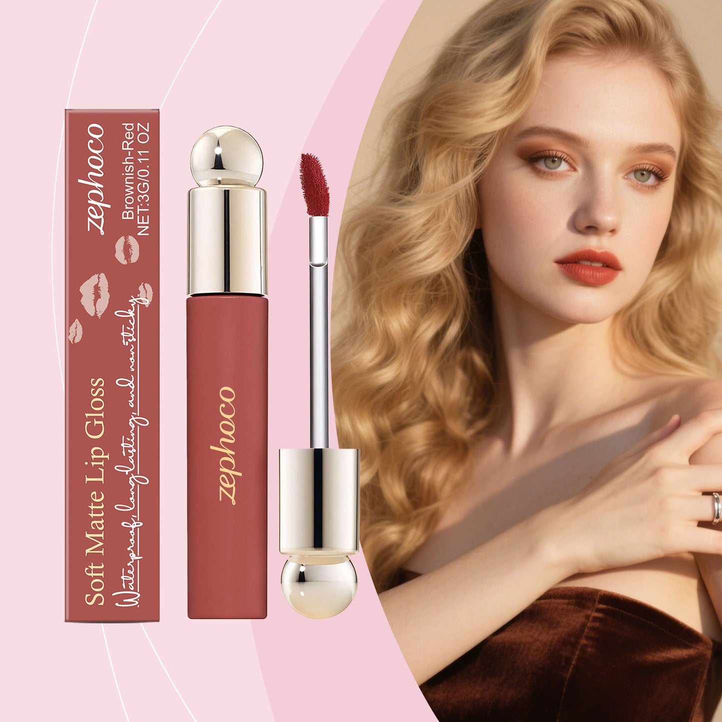 Zephoco Velvet Liquid Lipstick – Long-Lasting & Comfortable Wear