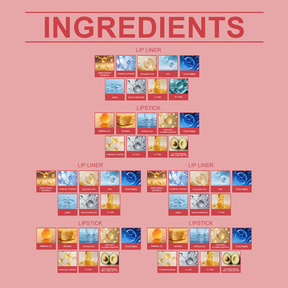 Zephoco Lip Makeup Surprise Set – Cream Lipstick & Lip Liner Duo