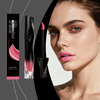 Zephoco Matte Moisturizing Lip Gloss – Soft Matte Lip Color with Precision Brush