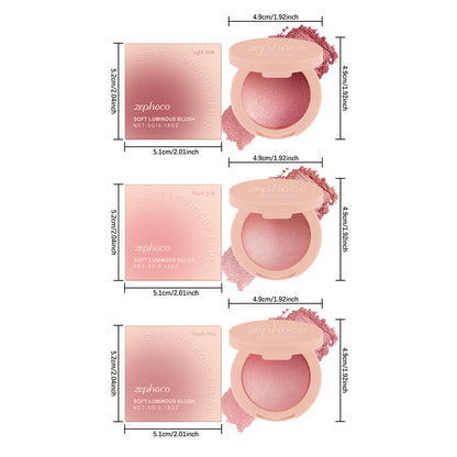Zephoco Soft Luminous Blush: rubor en polvo ligero y brillante con acabado de brillo natural