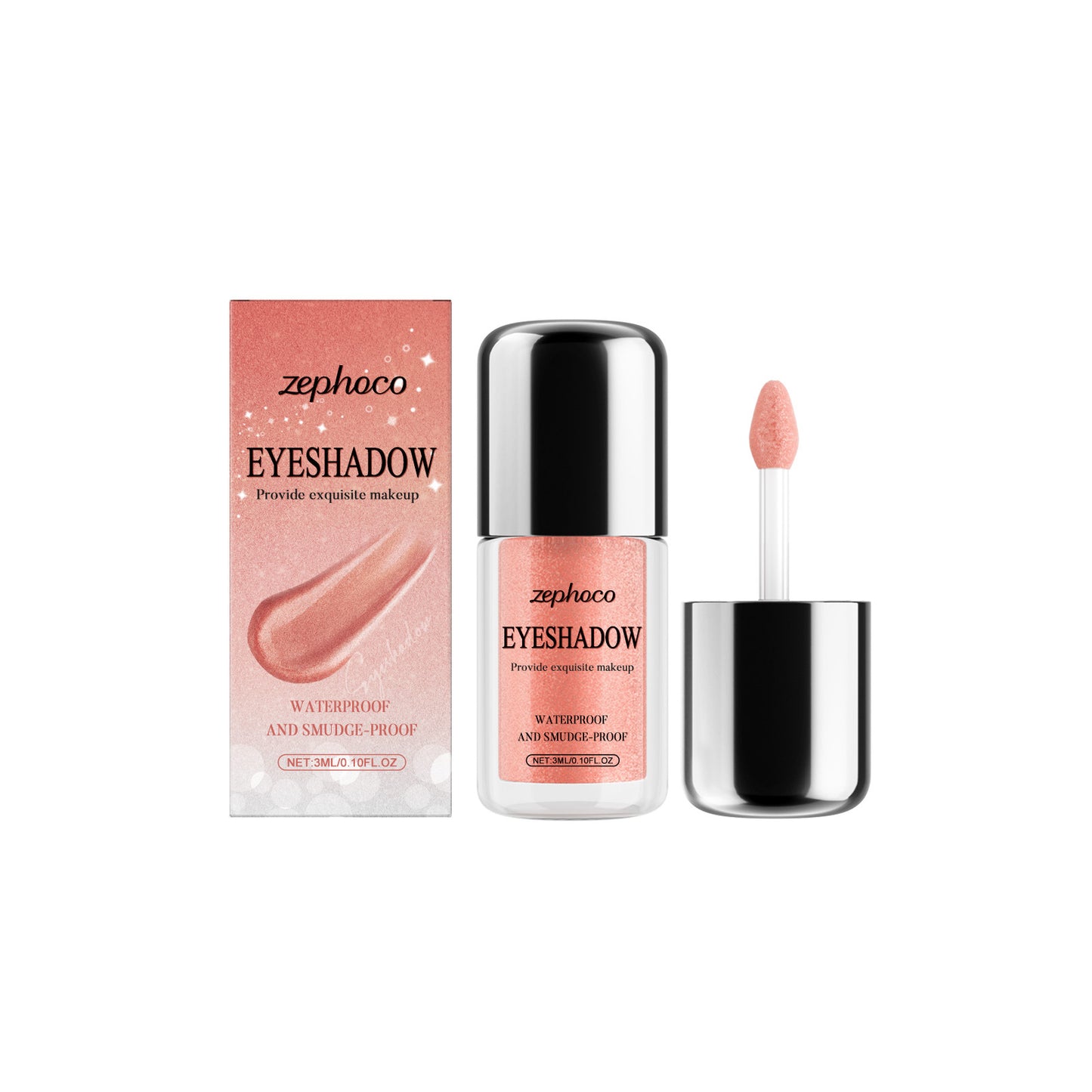 Sombra de ojos líquida Zephoco: secado rápido, suave y resistente a las manchas (varios tonos)