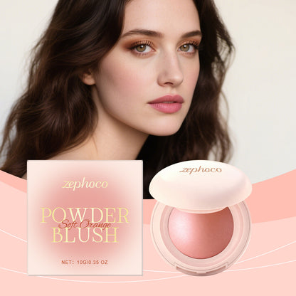 Zephoco Soft Luminous Powder Blush – Lightweight, Blendable Cheek Color