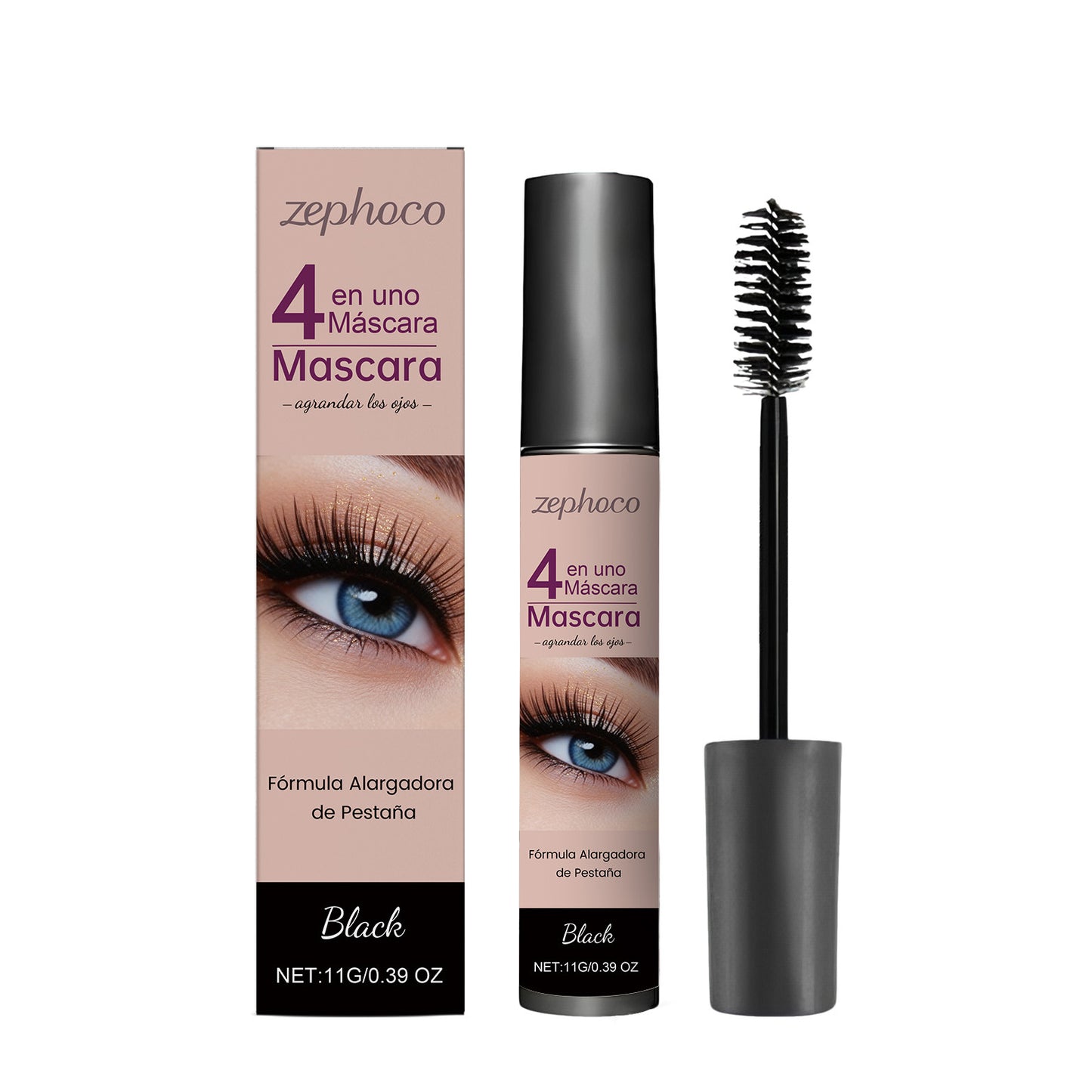Zephoco 4-in-1 Lengthening & Volumizing Mascara (Black / Brown)