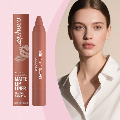 Zephoco Matte Lip Liner – Long-Wear Lipstick Pencil for Defined Lips