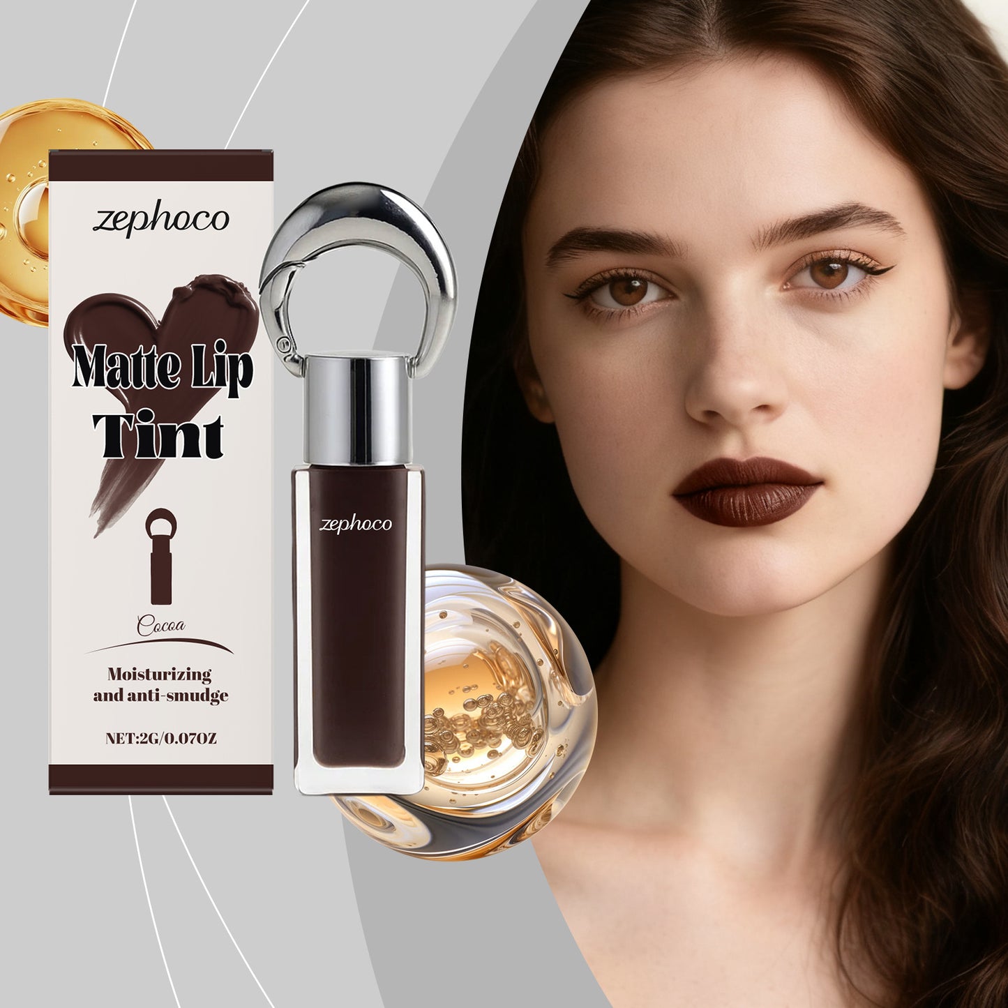 Zephoco Matte Lip Tint – Lightweight Long-Lasting Color (Multi Shades)