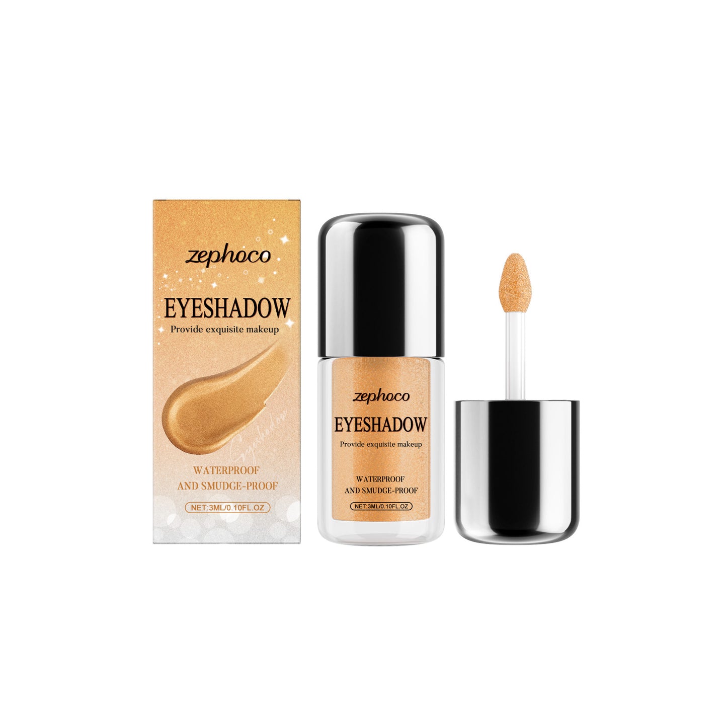 Sombra de ojos líquida Zephoco: secado rápido, suave y resistente a las manchas (varios tonos)