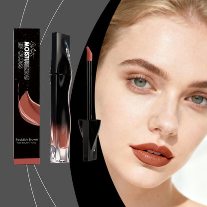 Zephoco Matte Moisturizing Lip Gloss – Soft Matte Lip Color with Precision Brush