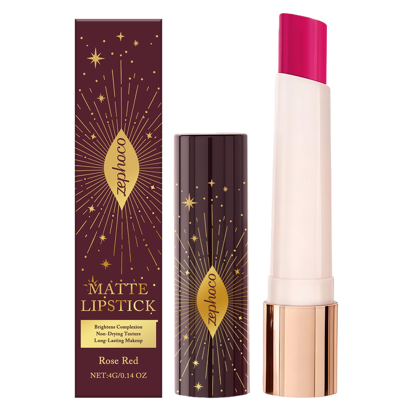 Rouge à lèvres mat Zephoco – Couleur mate douce longue tenue