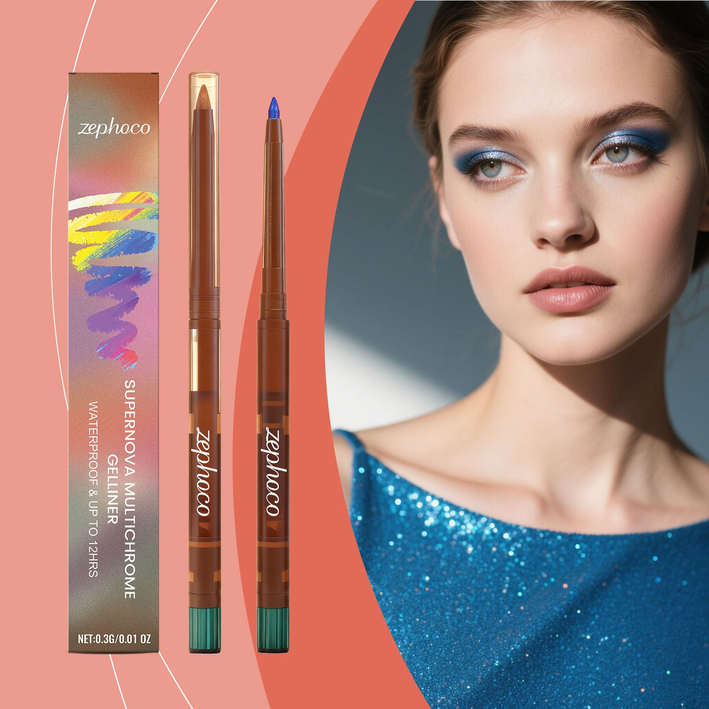 Zephoco Supernova Gel Eyeliner Multichrome – Stylo eyeliner à couleur changeante