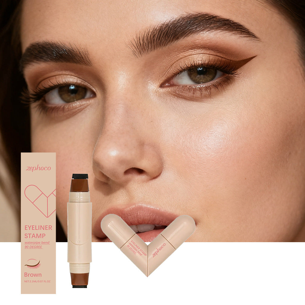 Sello delineador de ojos Zephoco – Dúo de sello y delineador de ojos alados de 90°