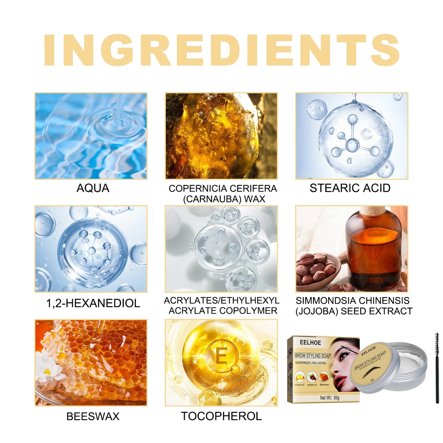 EELHOE Clear Brow Styling Gel