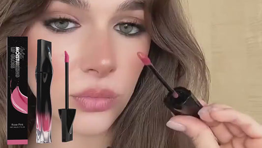 Zephoco Matte Moisturizing Lip Gloss – Soft Matte Lip Color with Precision Brush