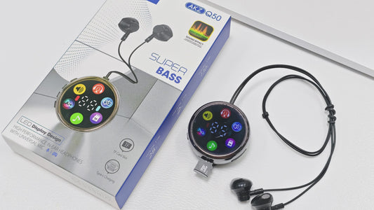 Wireless In-Ear Clip Earphones with LED Display – TF Card Playback, Long Battery Life & HD Calls