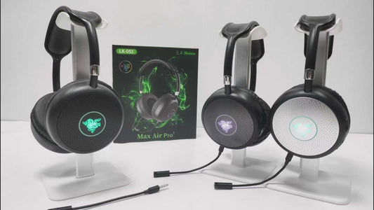 LK51 Wireless Gaming Headset with RGB Lighting – Bluetooth Over-Ear Headphones